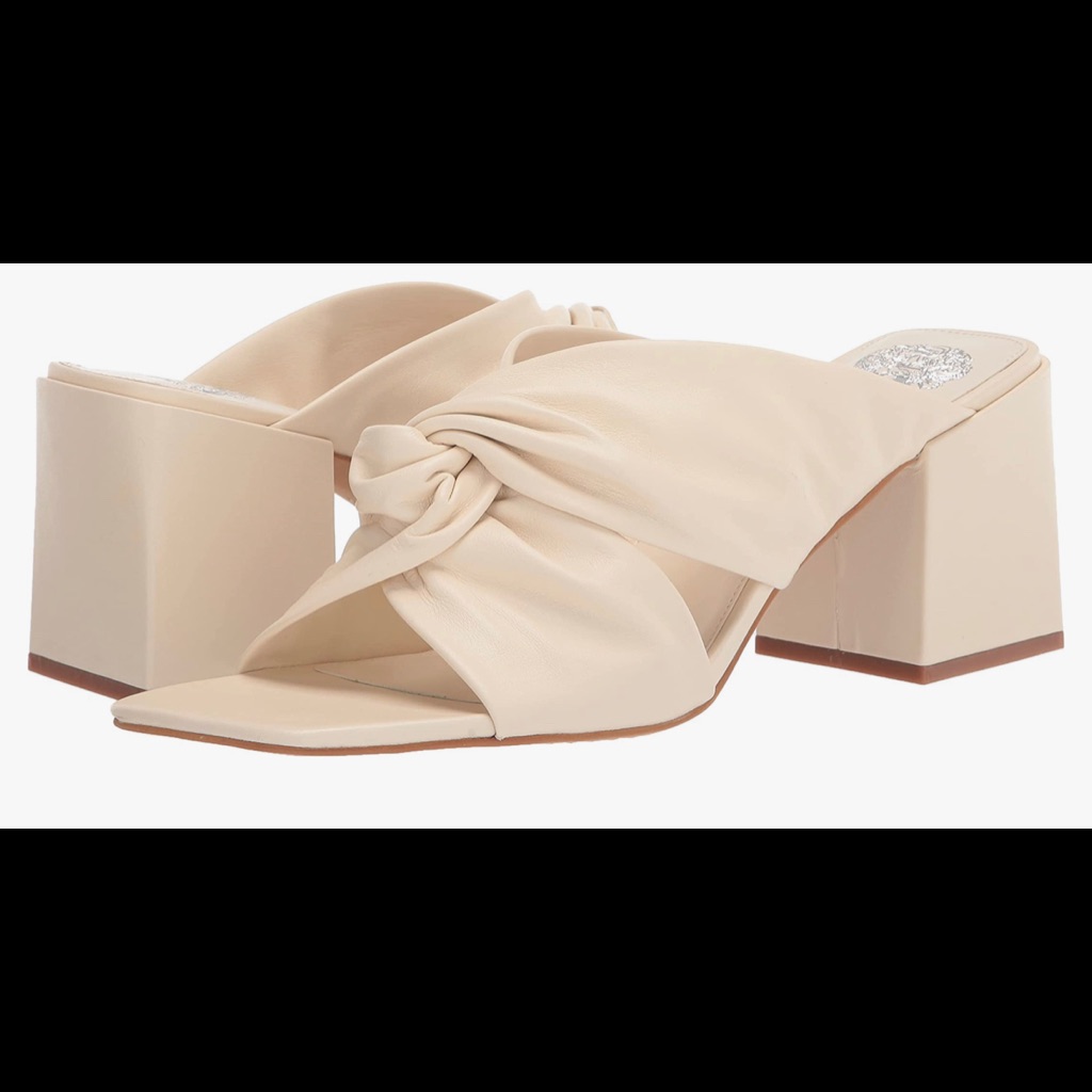 Nwt Vince Camuto Women's Jenabie Block Heel Sandal Heeled